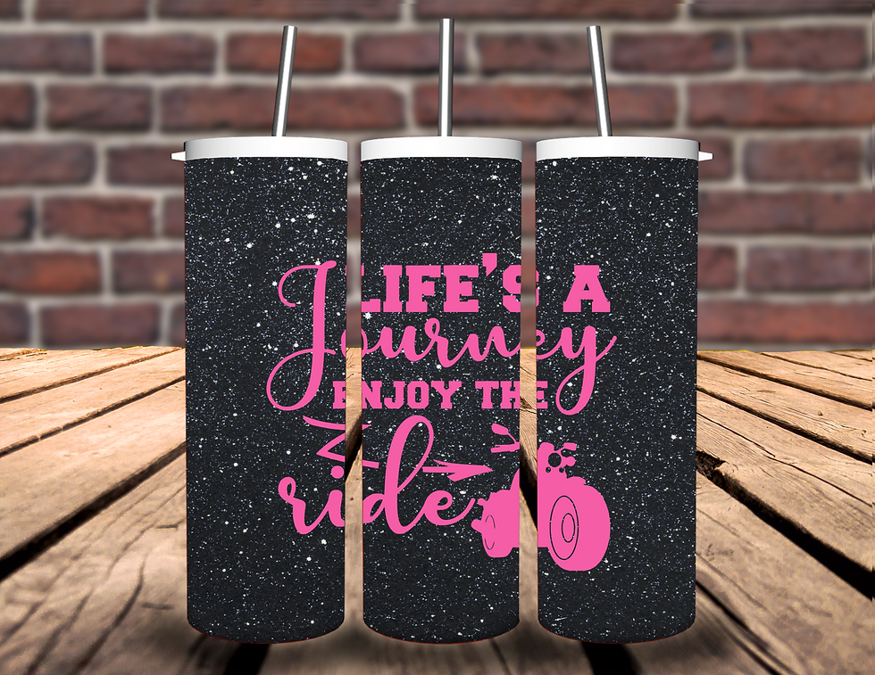 Life's a Journey, Enjoy The Ride Motorcycle Tumbler