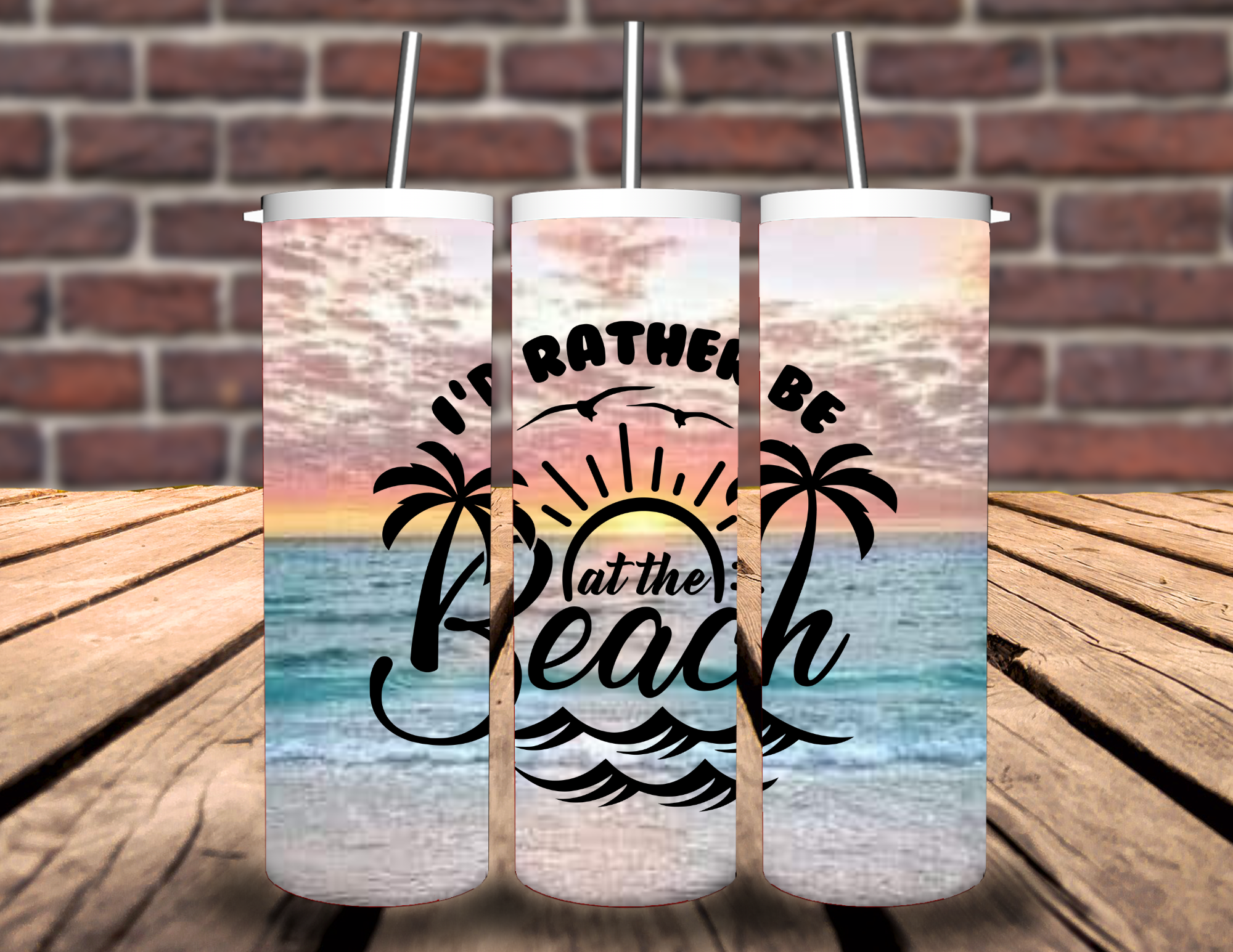 I'd Rather Be At The Beach Tumbler