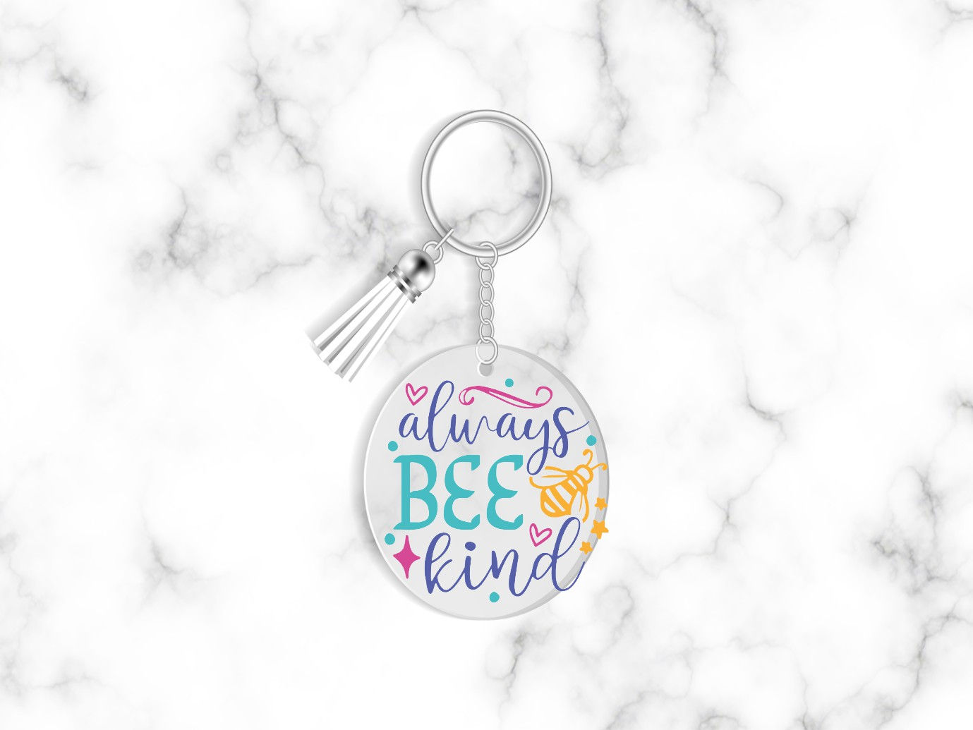 Always Bee Kind Acrylic Custom Keychain