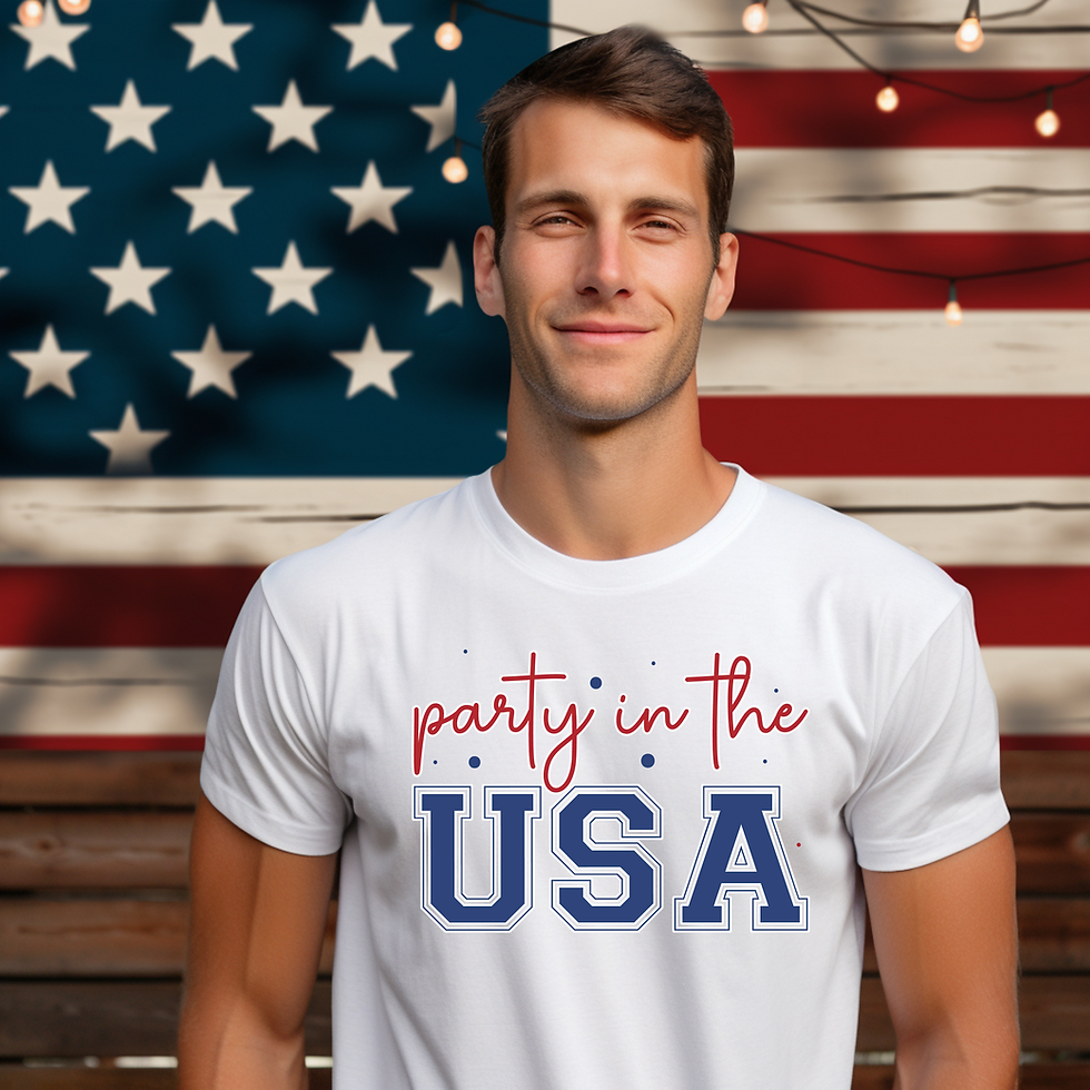 🎆🎇👨👩👧👦👯♀️Party in the USA Family 4th of July Shirt