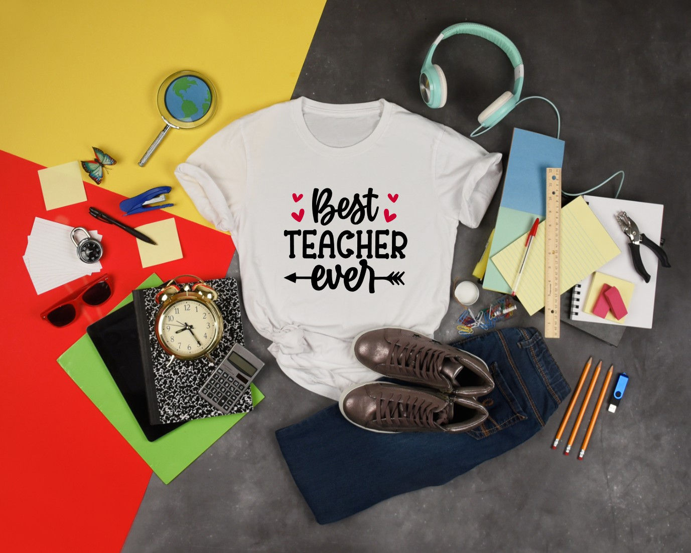 🍎🏆 Best Teacher Ever Shirt ❤️📚