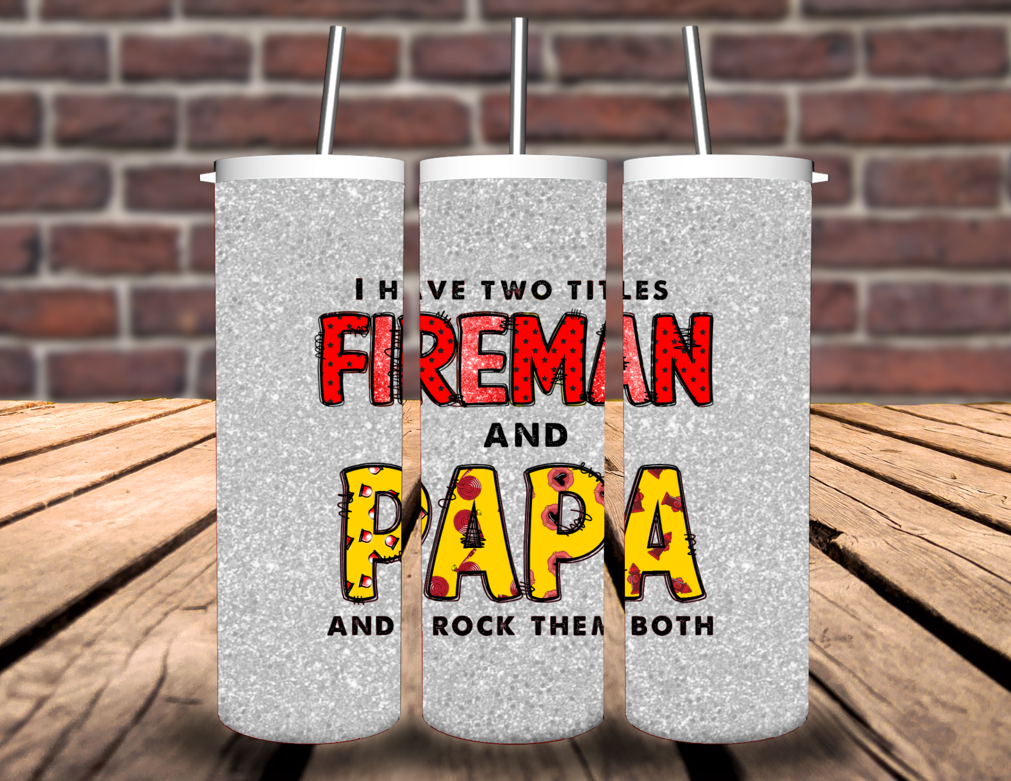 Fireman & Papa Firefighter Tumbler