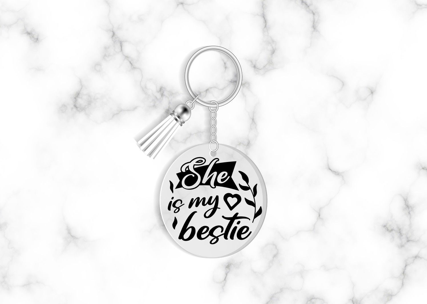 She Is My Bestie Custom Friends Keychain