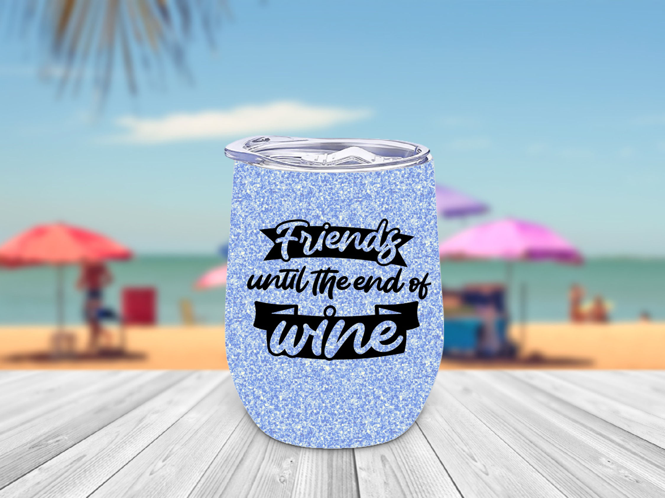 Friends until The End of Wine Wine Glass