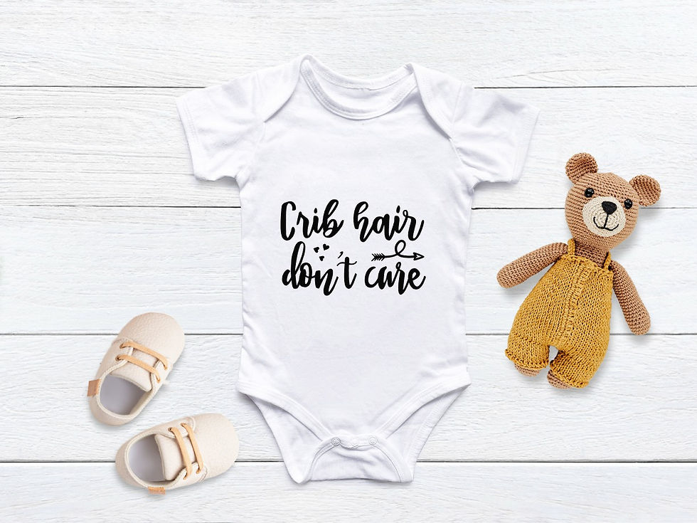 Crib Hair, Don't Care Baby Bodysuit