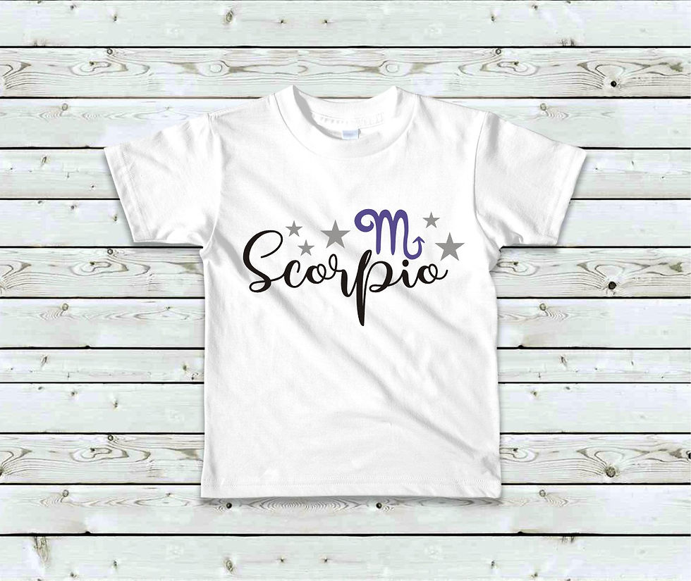 Scorpio Stars Script Zodiac Shirt โ๏ธโญ๏ธโจ