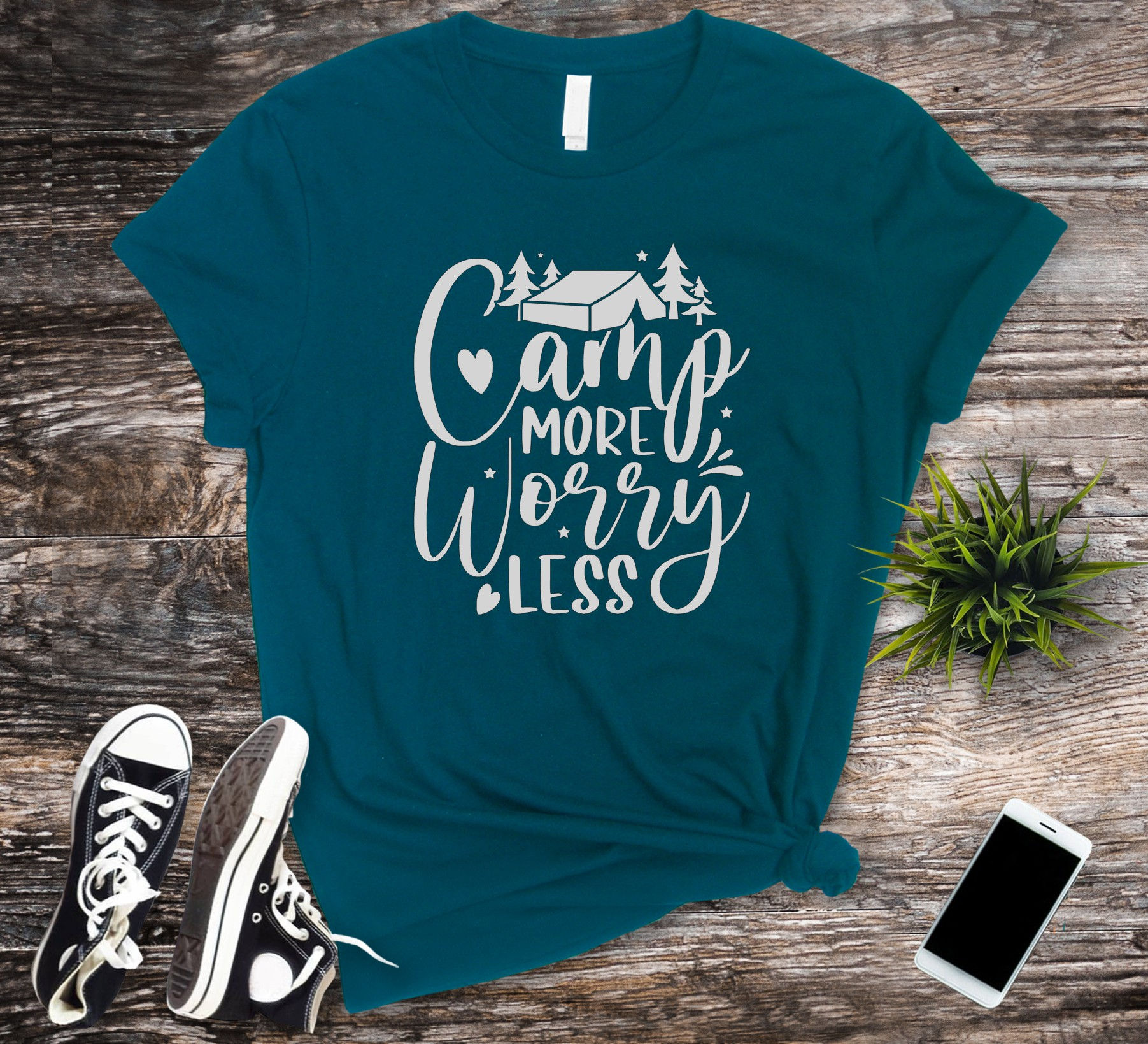 Camp More Worry Less Tee