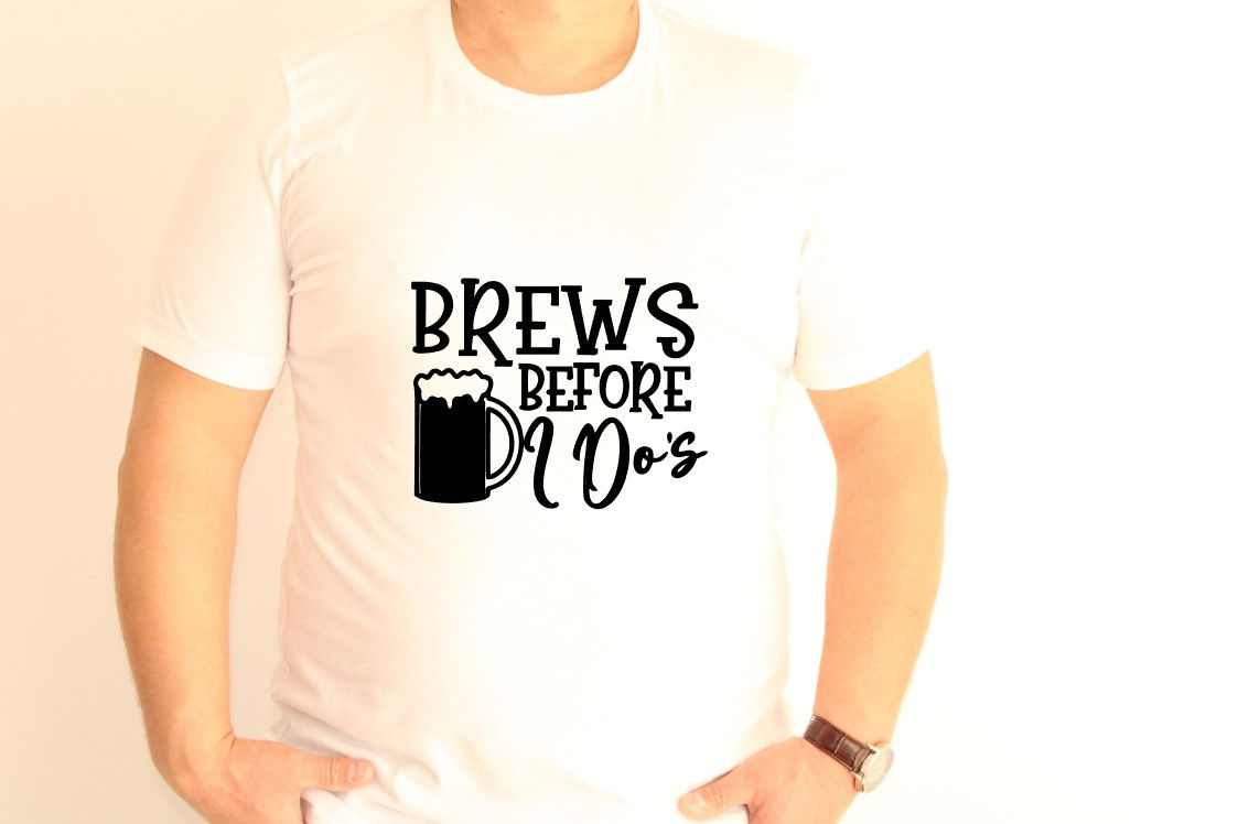 Brews Before I Dos Bridal Party Wedding T-Shirt