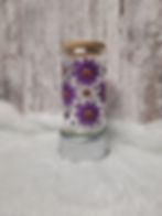 Fall Daisy & Pumpkin 16oz Halloween Glass Tumbler