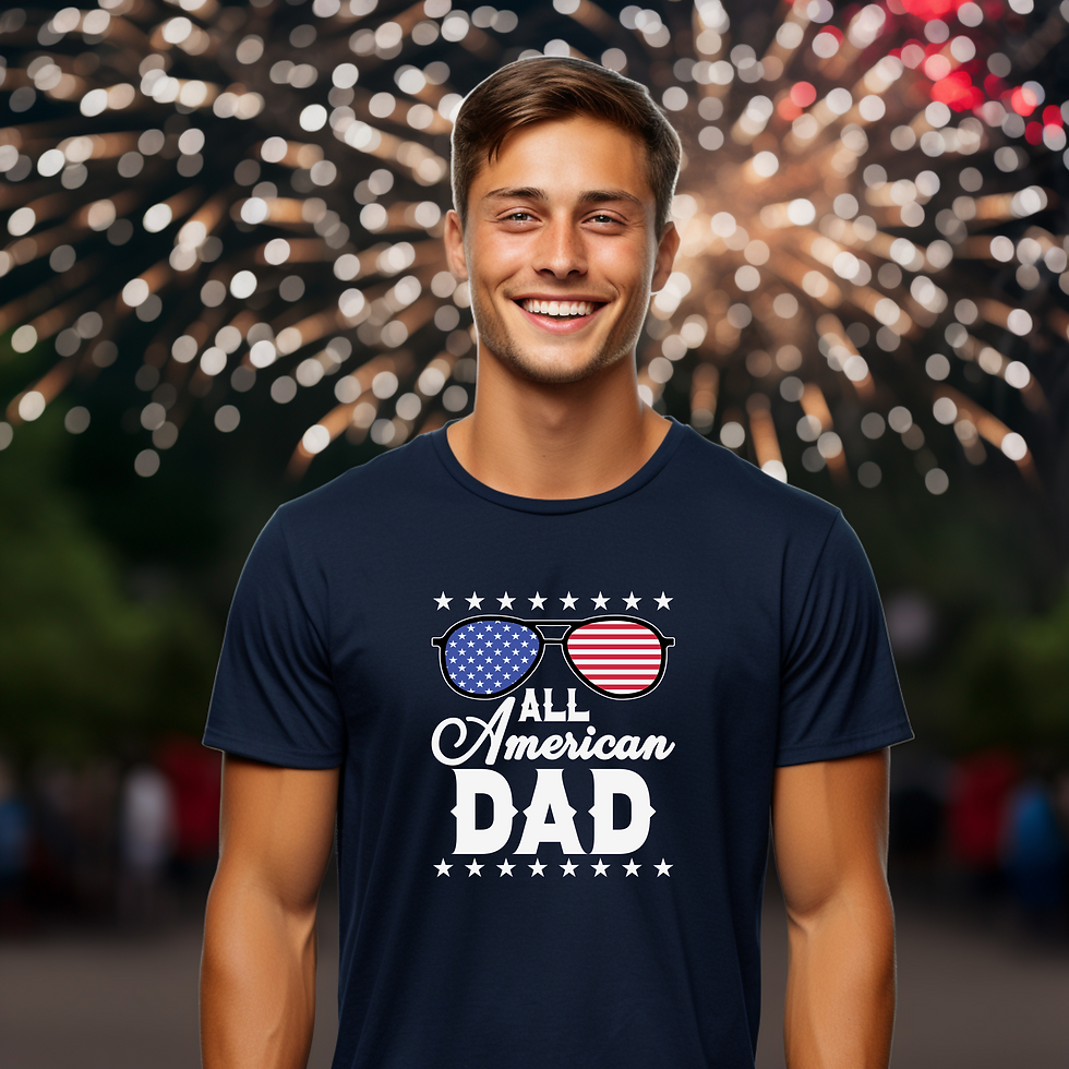 🎉🥳🧔👨🦰👨🦳All American Dad Patriotic Shirt