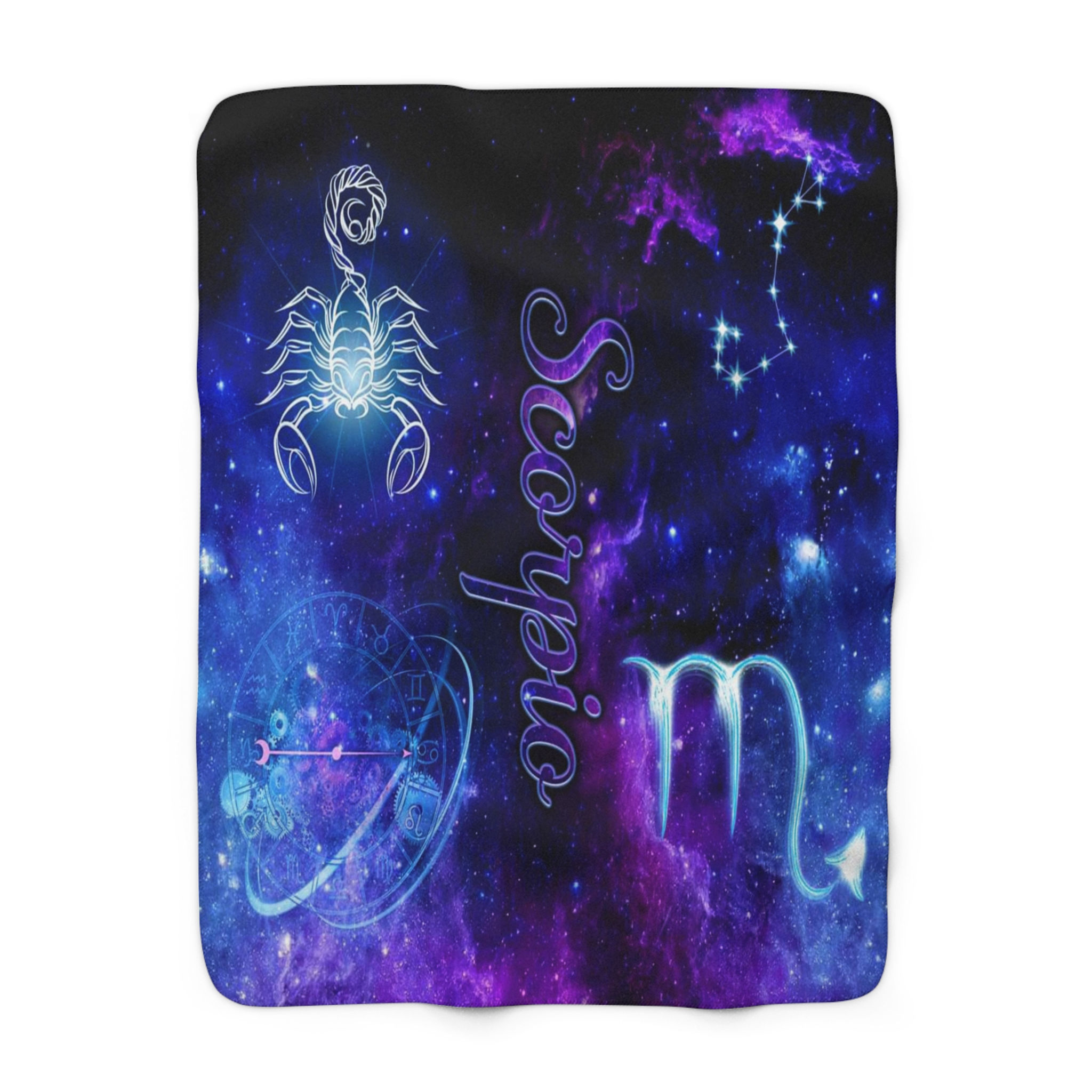 Custom Scorpio Sherpa Fleece Blanket
