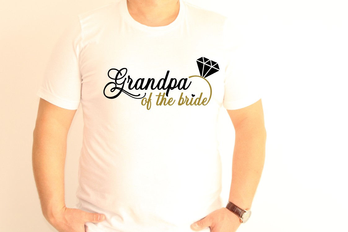 Grandpa Of The Bride Bridal Party Wedding T-Shirt
