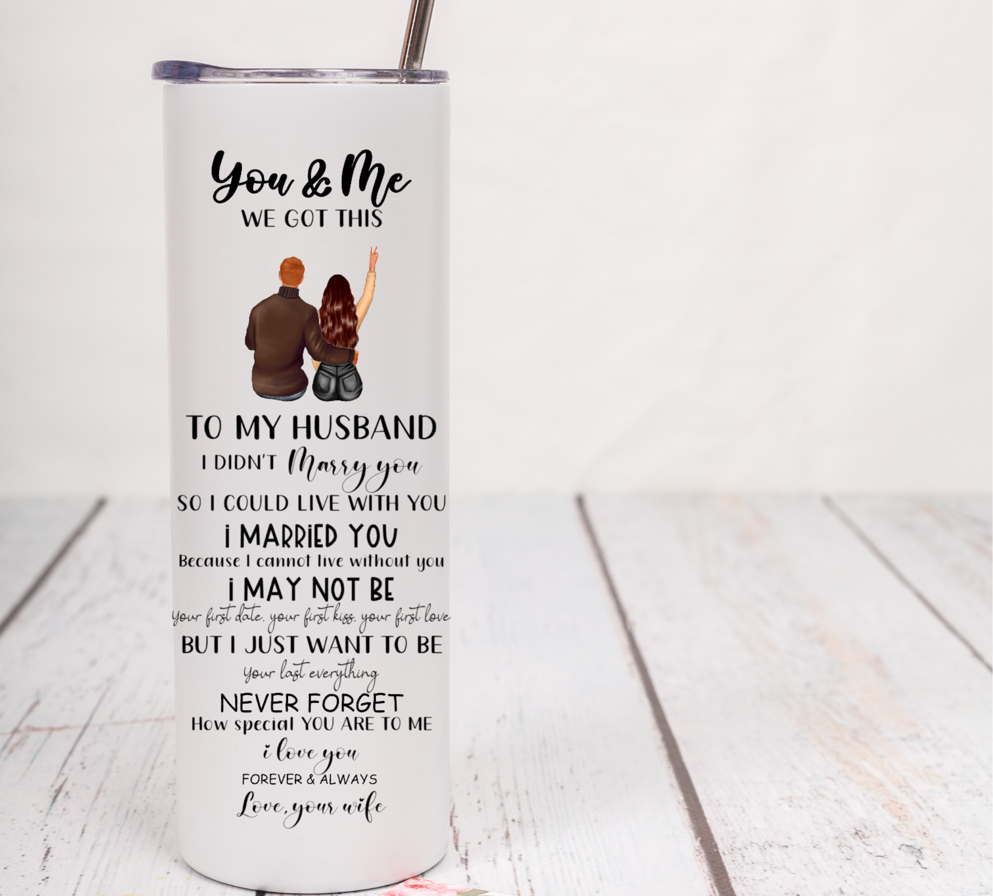 You & Me - Husband & Wife Tumbler