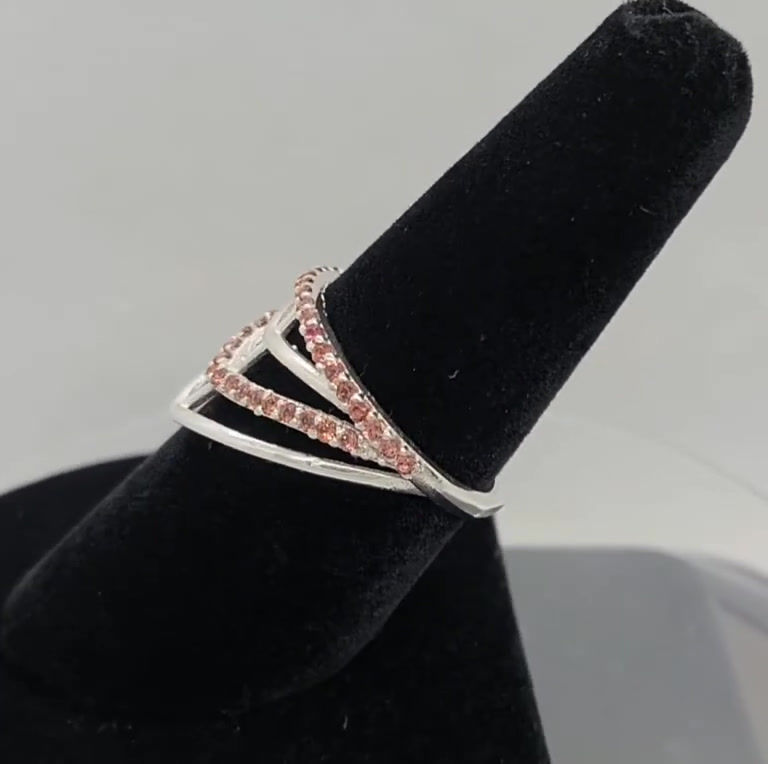Thumbnail: Red V Stacks Ring