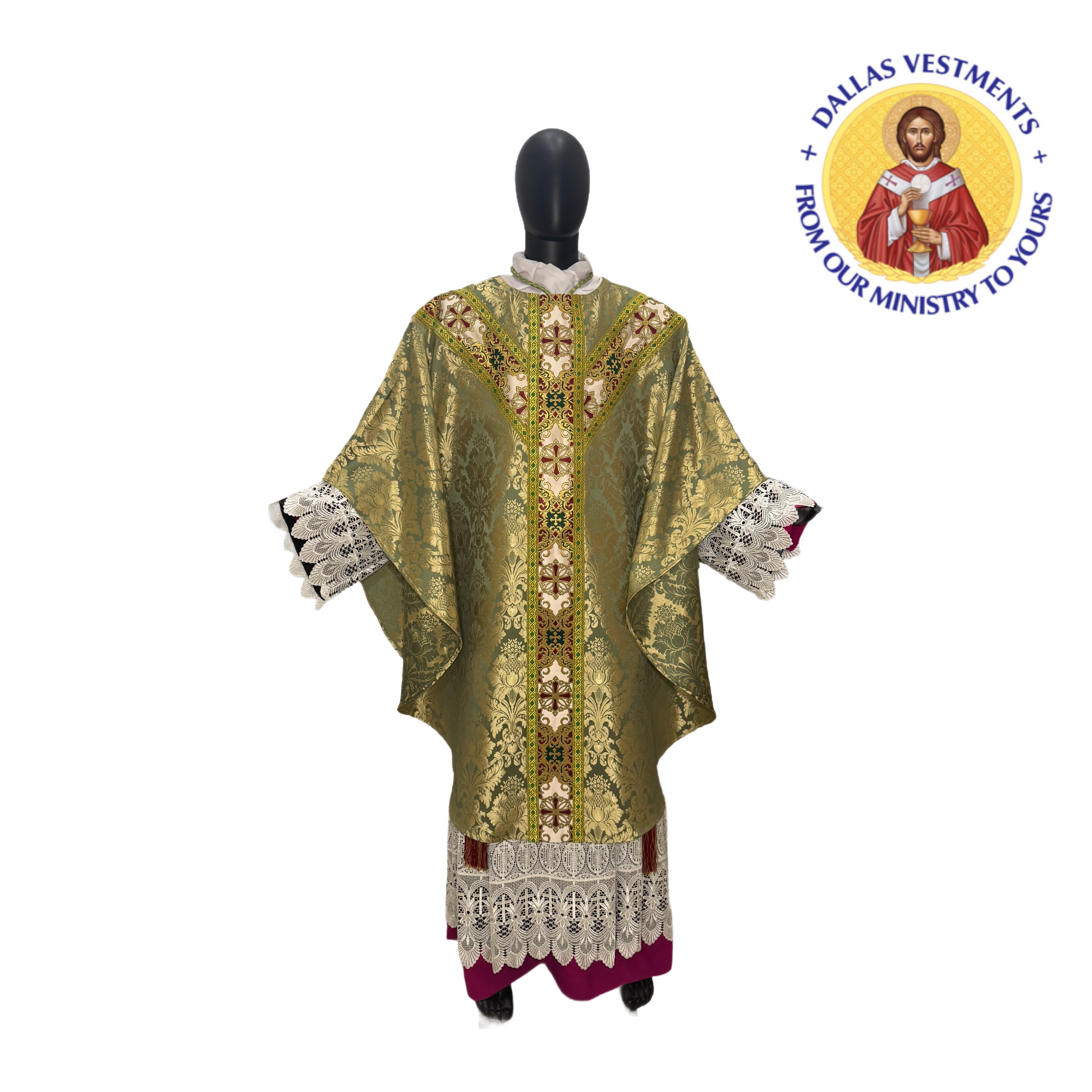 Green Gothic Chasuble set (Victoria)