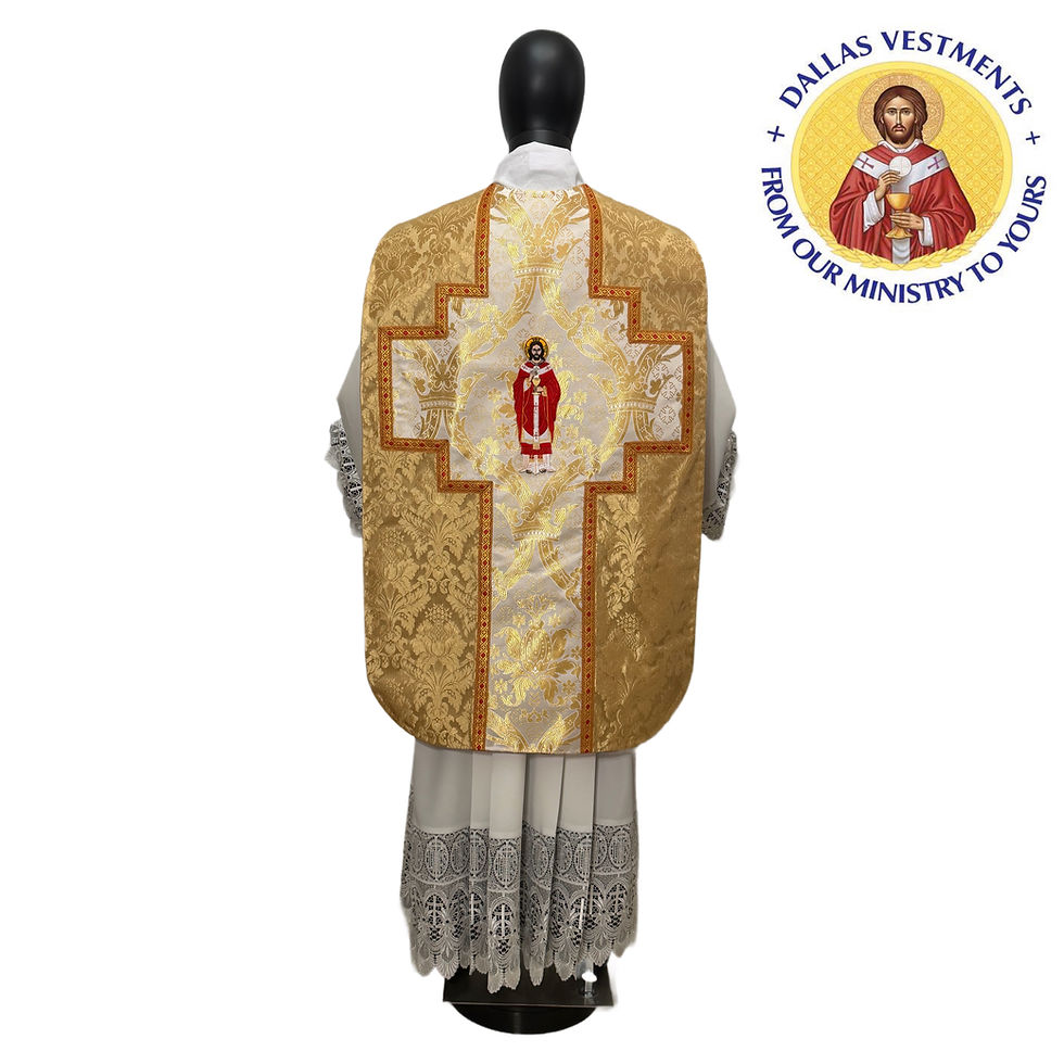 Thumbnail: Gold Roman Traditional (Fiddleback) Chasuble 