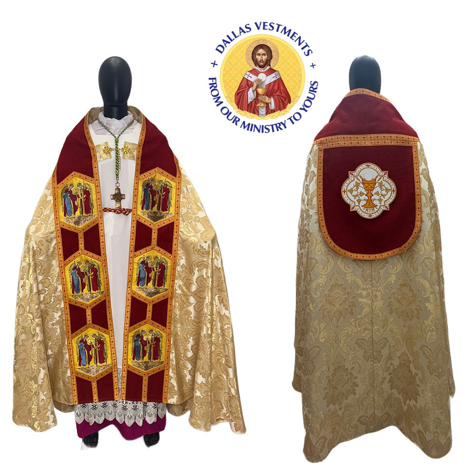 Gold Roman Cope Set ( The Guardian Angels + Corpus Christi )