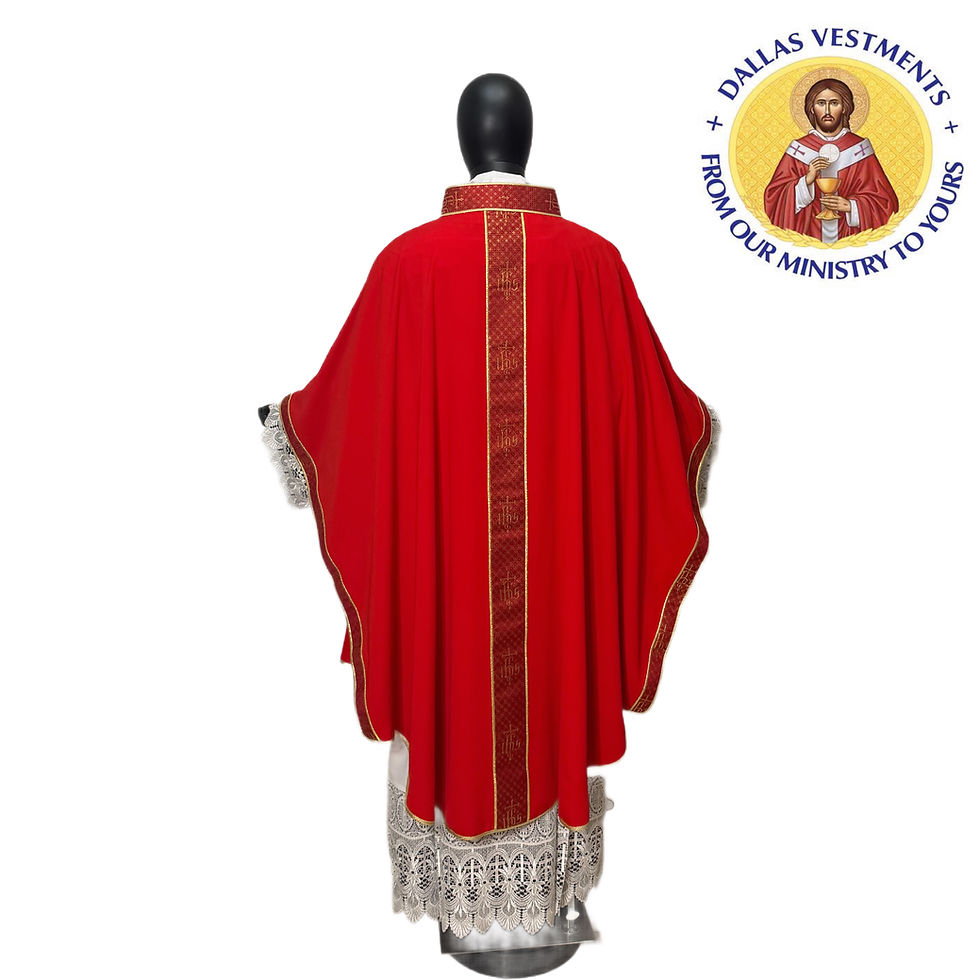 Thumbnail: Red  Gothic Chasuble + Stole 