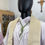 Thumbnail: WHITE GOLD PRIEST STOLE WITH SEW ON GLASS RHINESTONES AND TASSLES