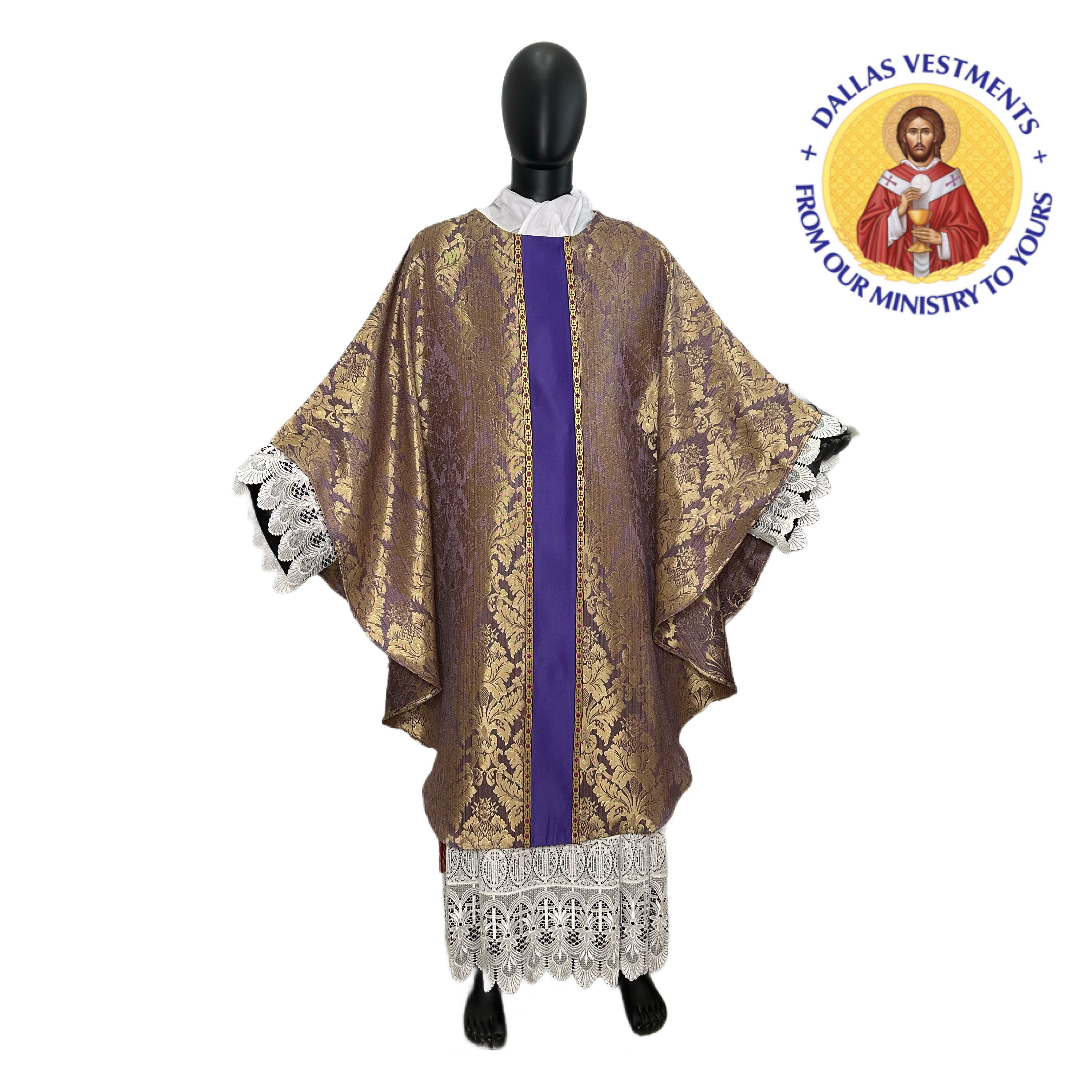 Purple (Lilac) Jacquard Gothic Chasuble