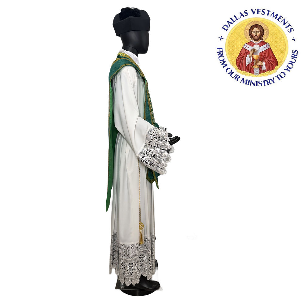 Thumbnail: Green Roman Traditional (Fiddleback) Chasuble 