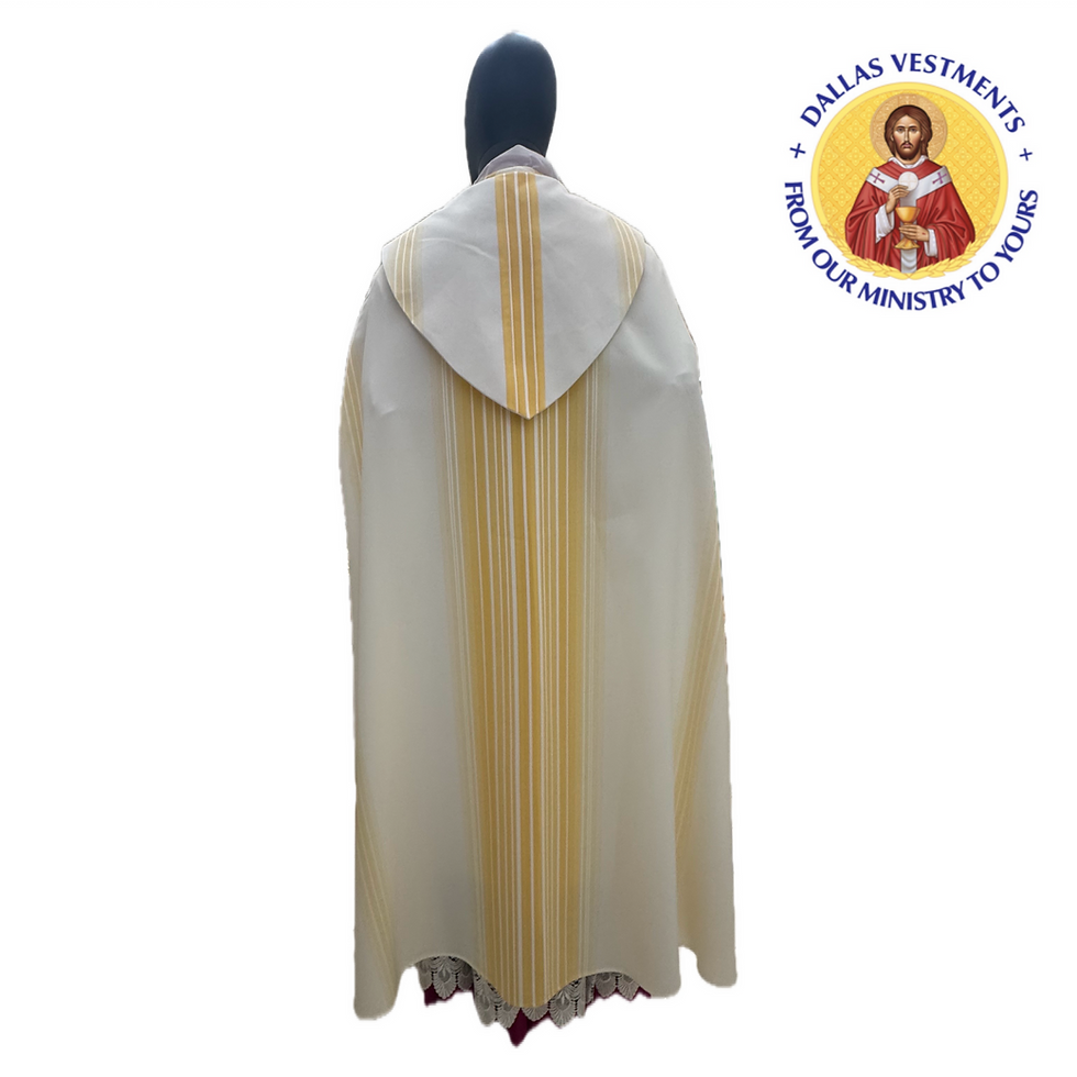 Thumbnail: White Gold Cope  with stole (Mone  Collection) 