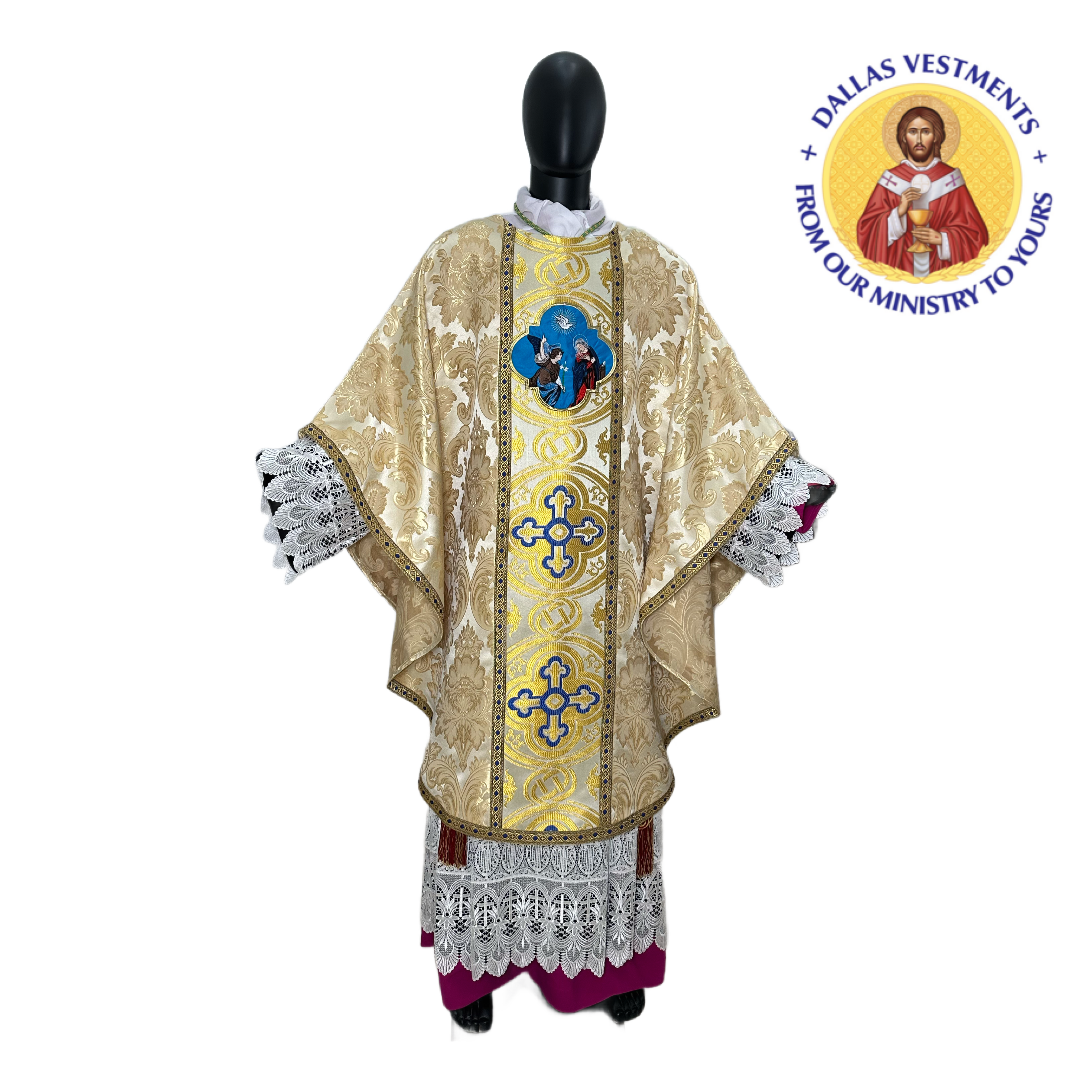 Gold  Gothic Chasuble (Annunciation )