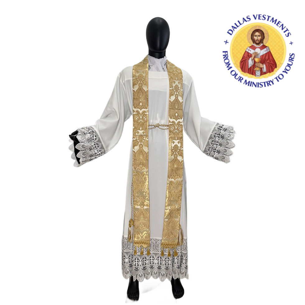 Thumbnail: Gold Semi-Gothic Chasuble set (Jesus , the High Priest)