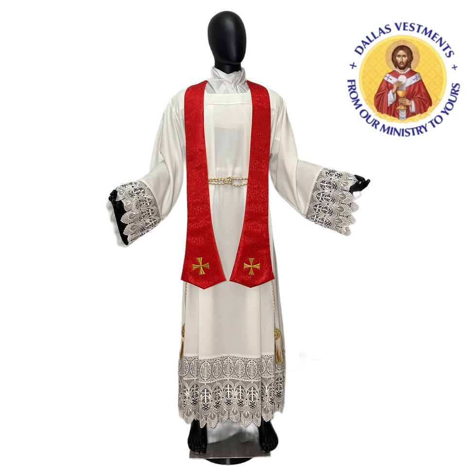 Thumbnail:  Red Borromeo Chasuble + stole