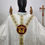 Thumbnail: White Gothic Chasuble + Stole  (Nativity of the Lord) 
