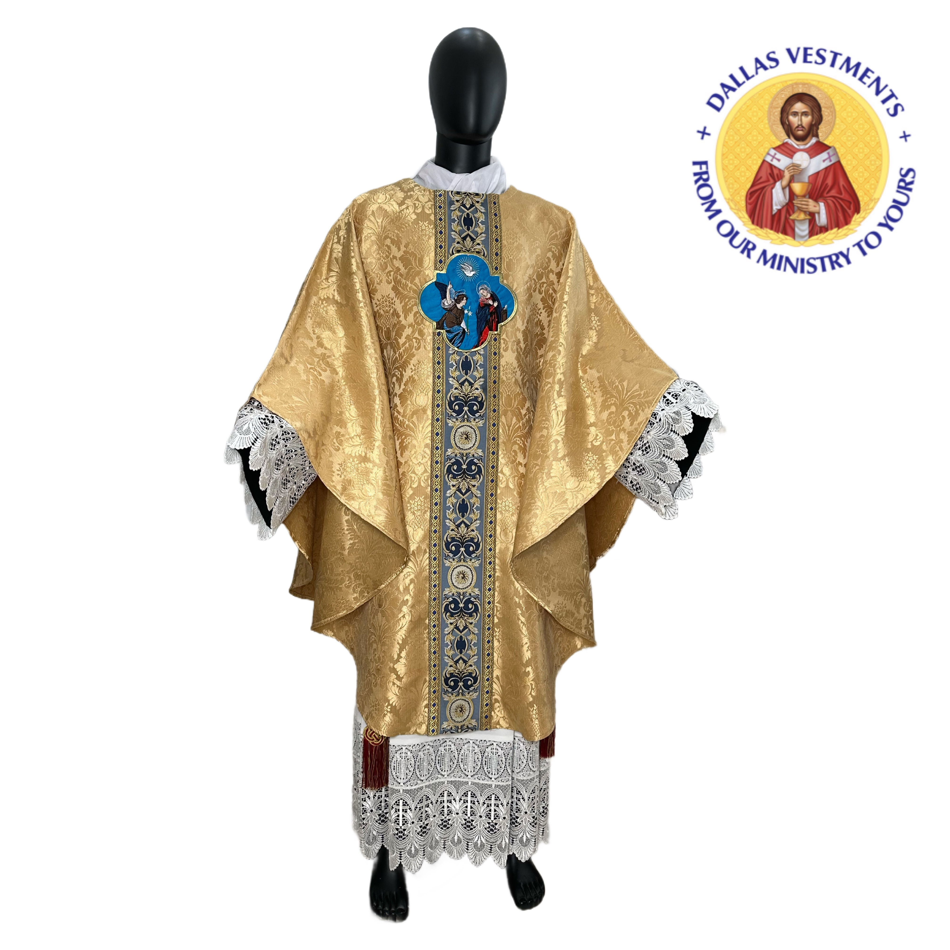Gold Gothic Chasuble set ( Annunciation )