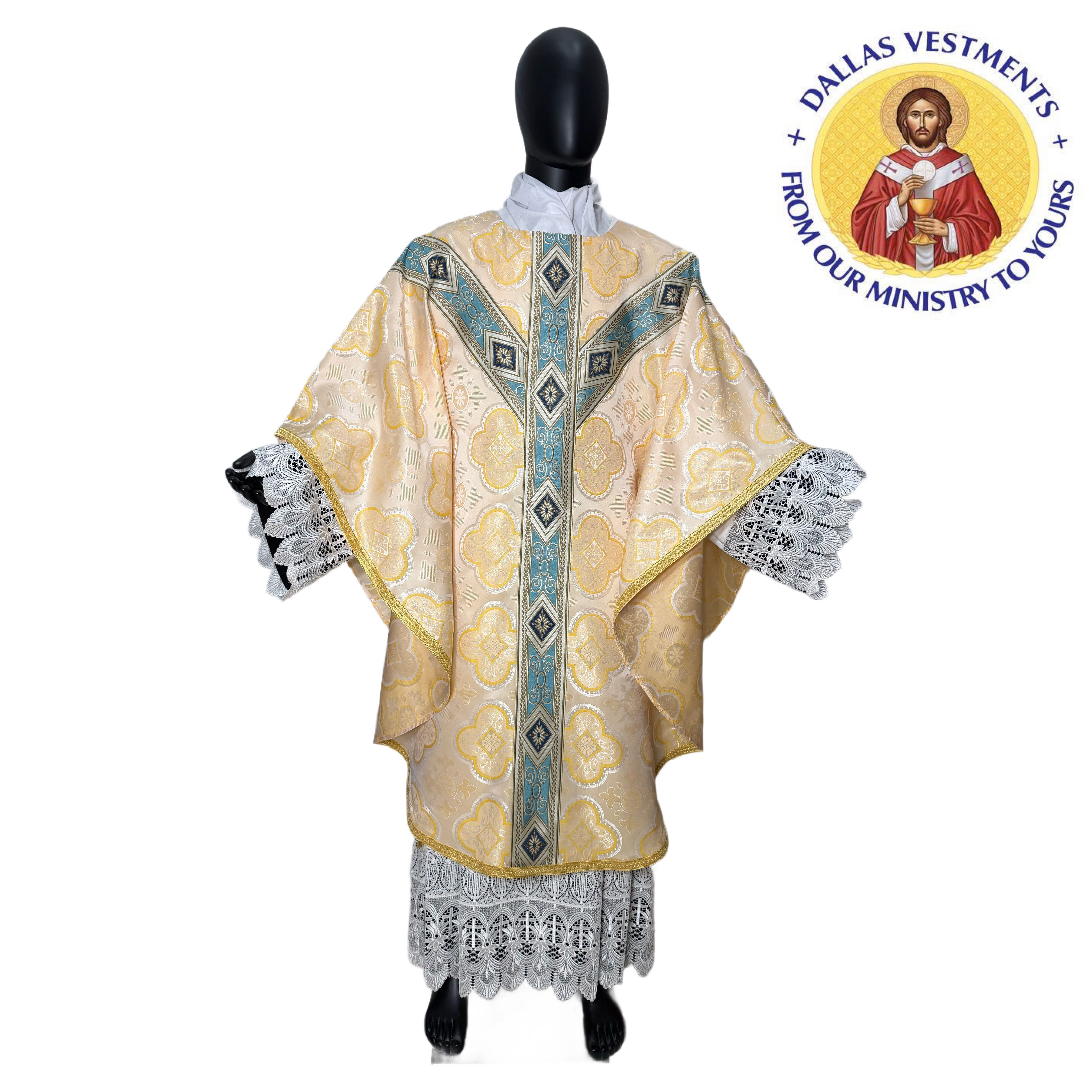 Gold Brocade Semi-Gothic Chasuble