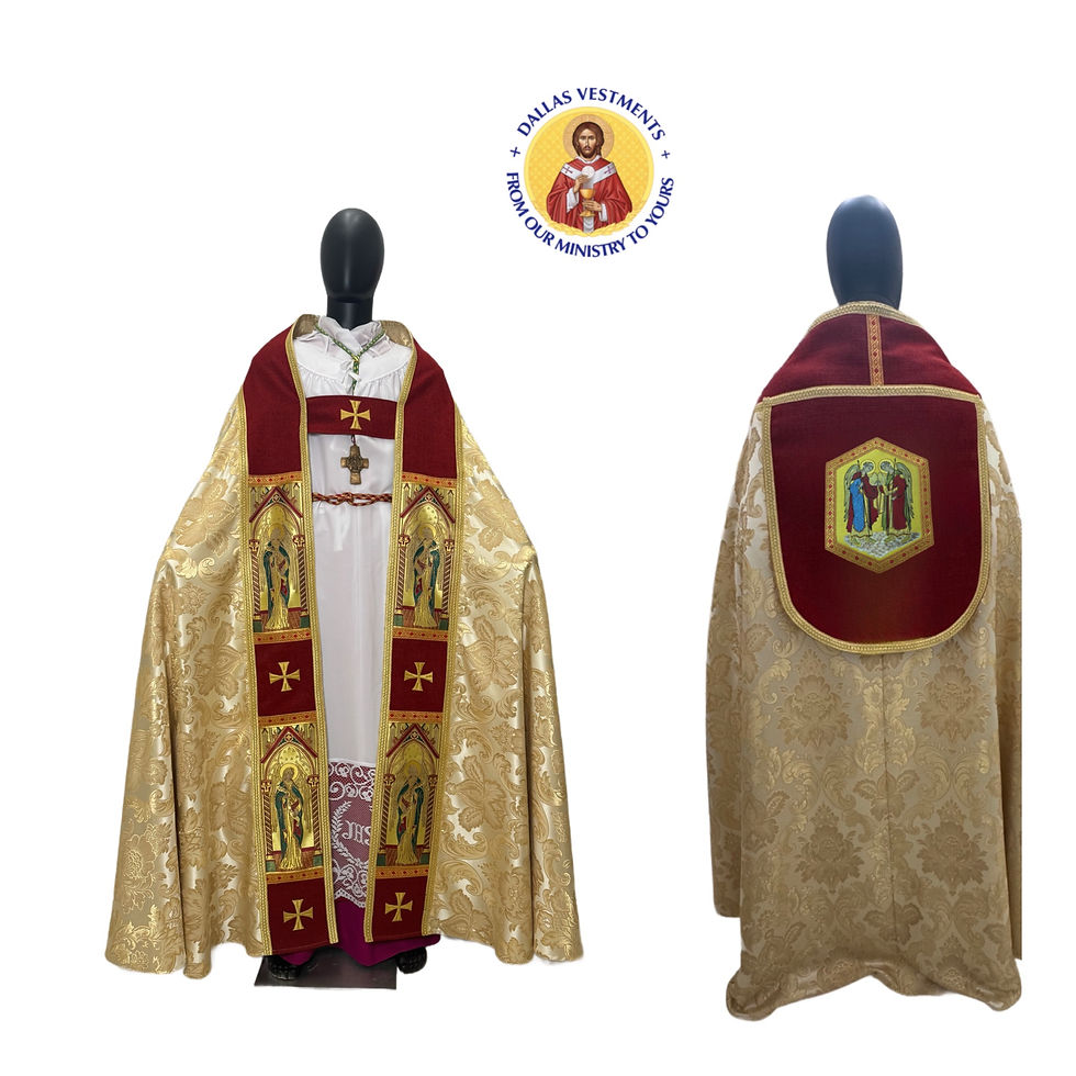 Gold Roman Cope Set ( Two Angles)