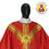 Thumbnail: Red  Floral Brocade Semi-Gothic  Chasuble + Stole 
