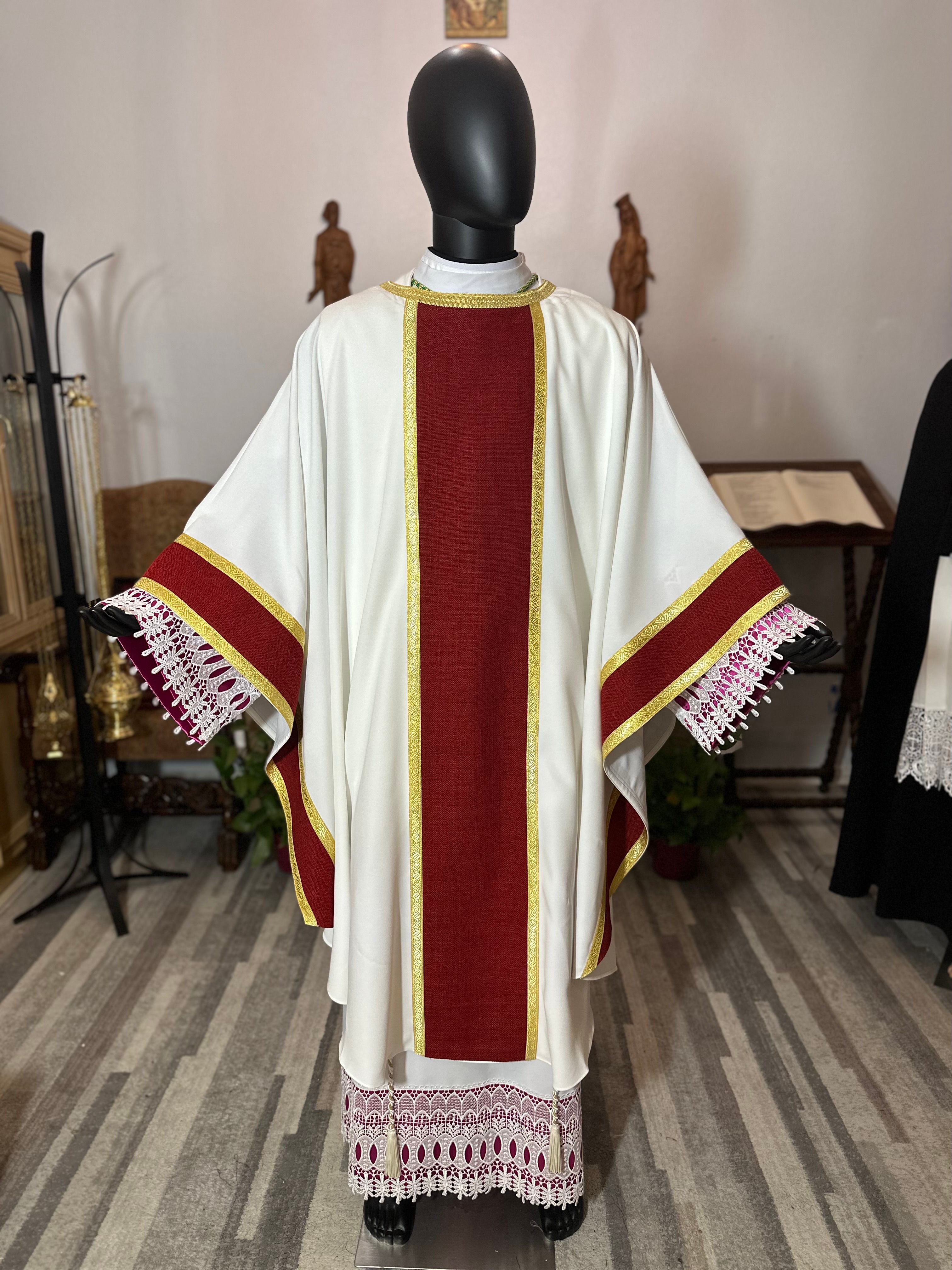 White Monastic Chasuble + Stole