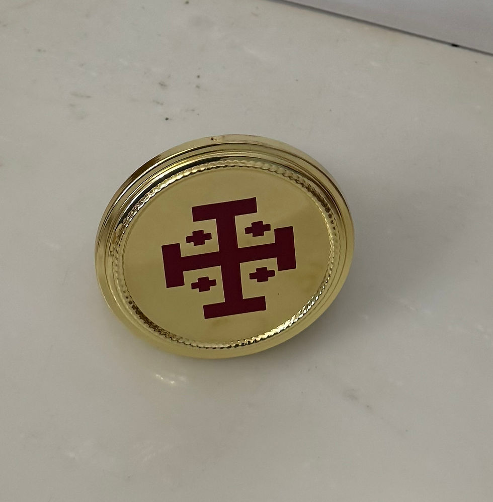 Thumbnail: Jerusalem Cross Pyx (10 hosts)
