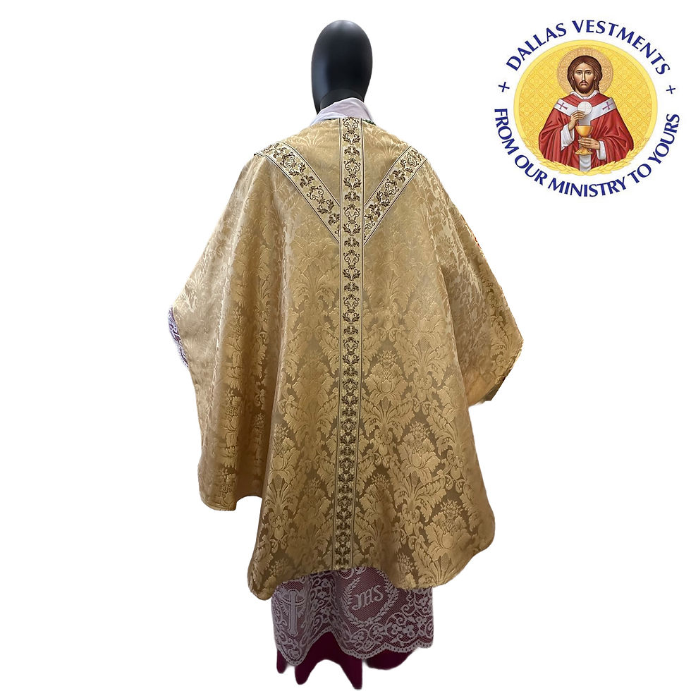 Thumbnail: Gold Semi-Gothic Chasuble + Stole 