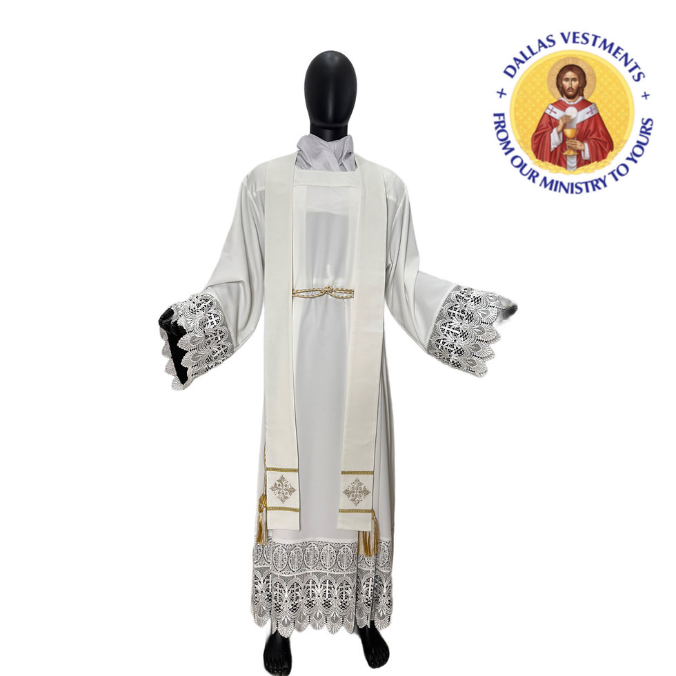 Thumbnail: White Chasuble with Gold Orphrey