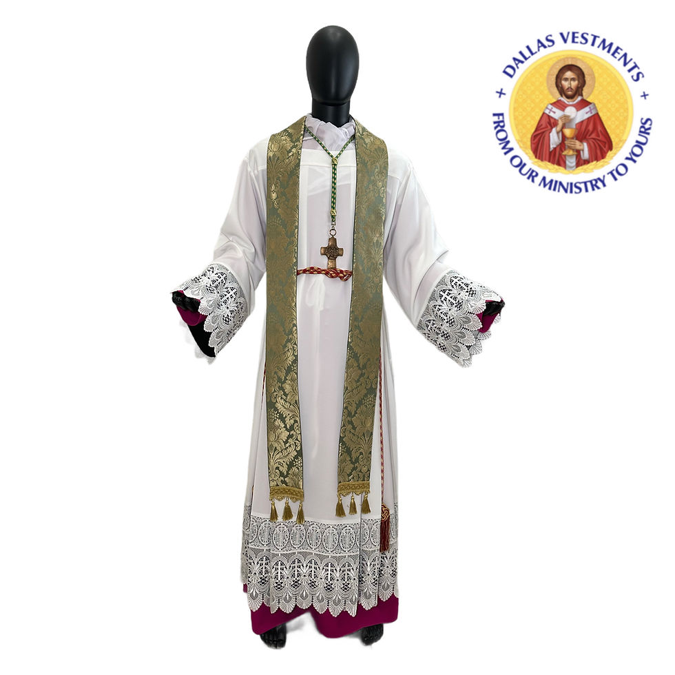 Thumbnail: Green Jacquard Gothic Chasuble - Corpus Christi 