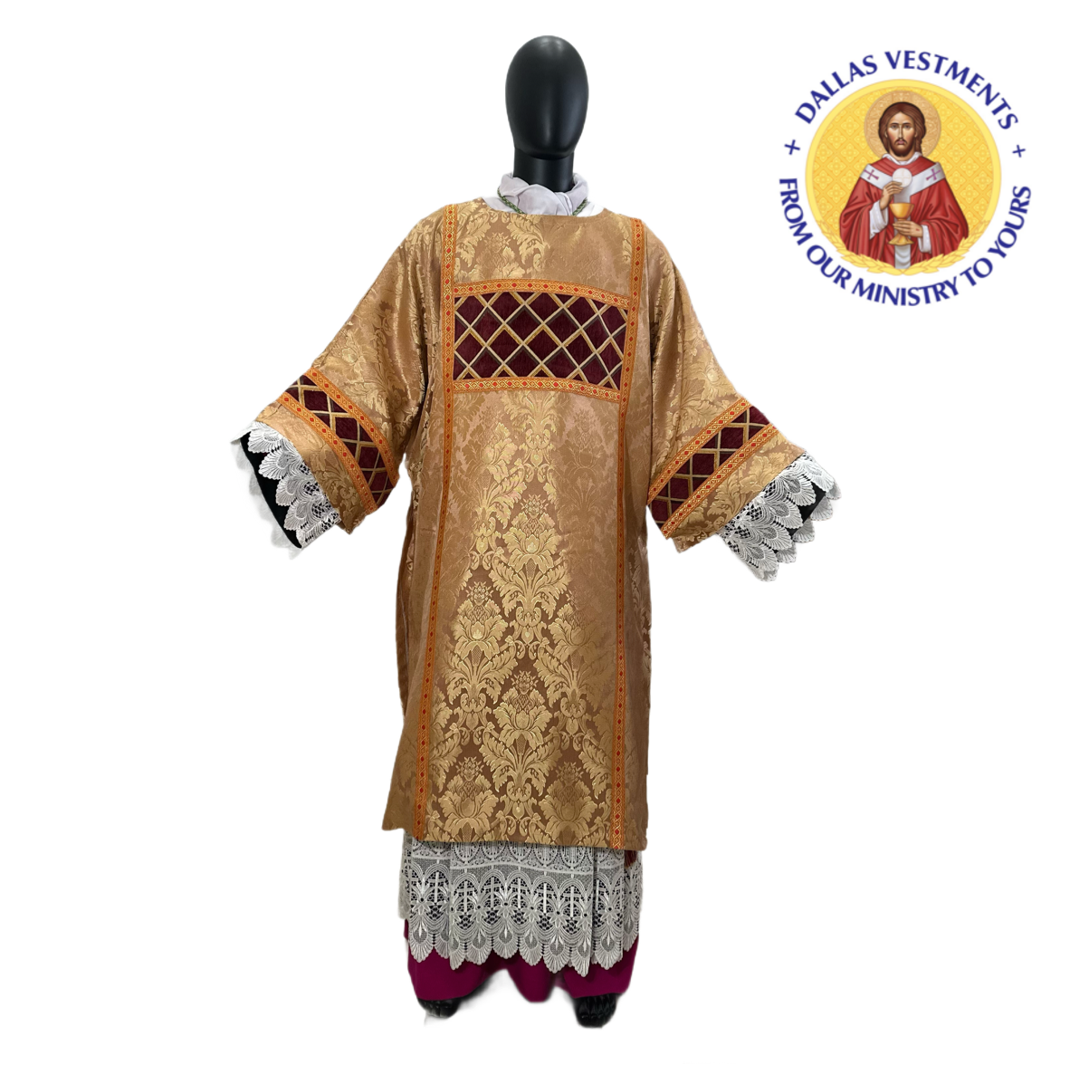 Rose Jacquard Dalmatic + Stole