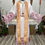 Thumbnail: ROSE GOLD PRIEST STOLE WITH SEW ON GLASS RHINESTONES AND TASSLES