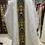 Thumbnail: White Gothic Chasuble (Black Orphrey) with Triple Cross 