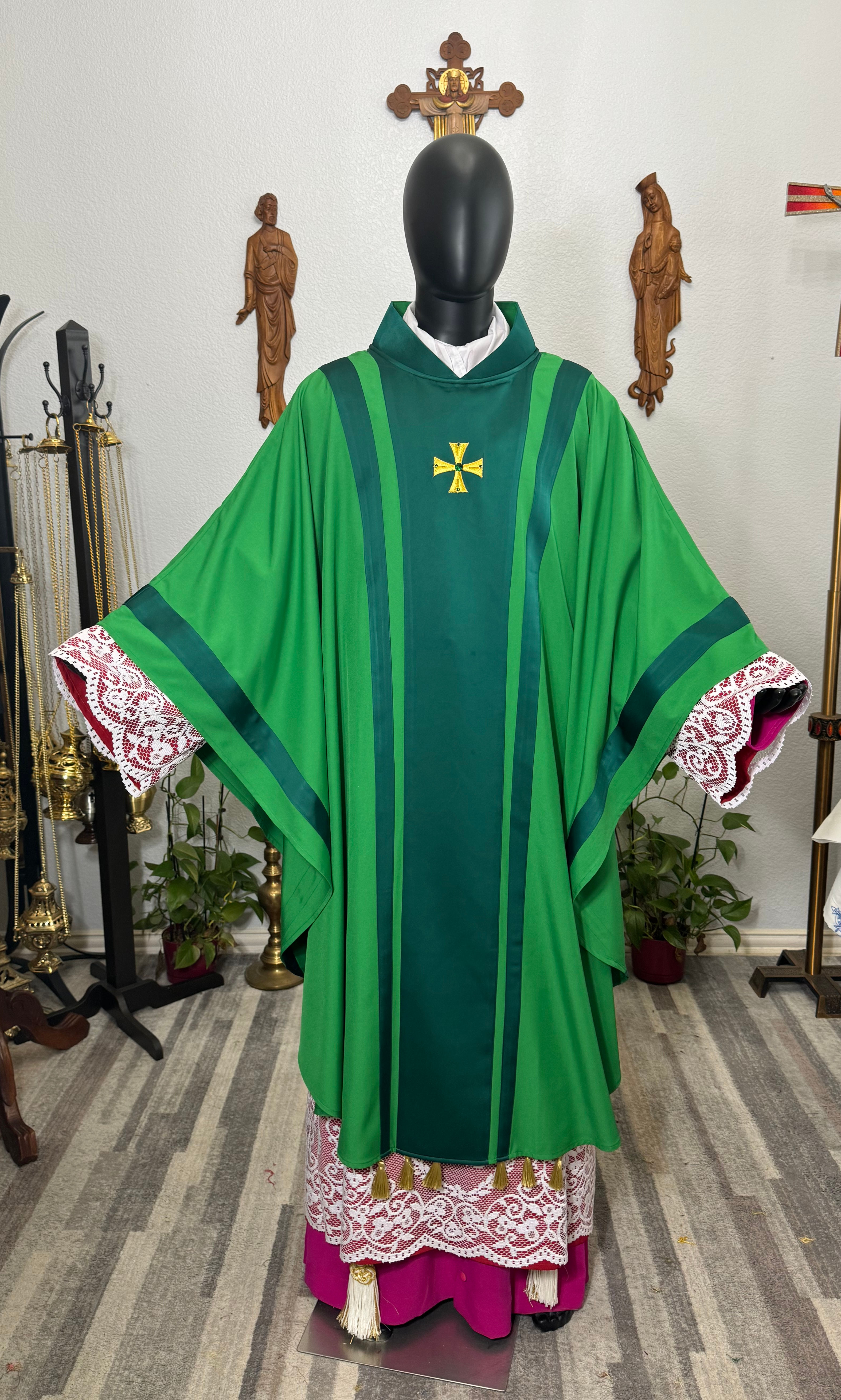Green Gothic Chasuble + Stole
