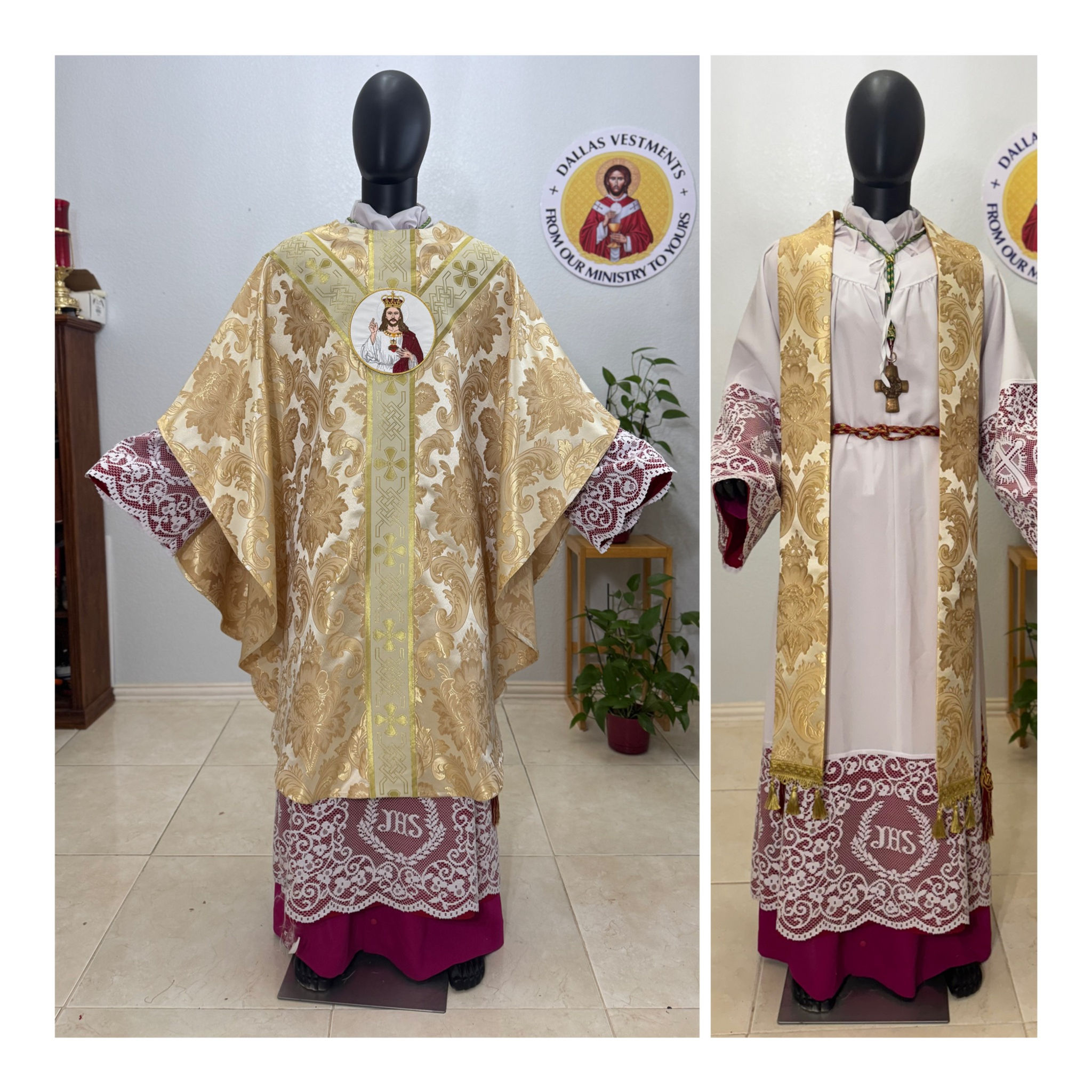 Gold  Gothic Chasuble ( Christ the King)
