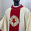 Thumbnail: White Red Collared Monastic Chasuble + Stole ( Sacred Heart )