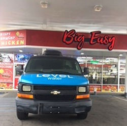 Level Water Van making deliveries
