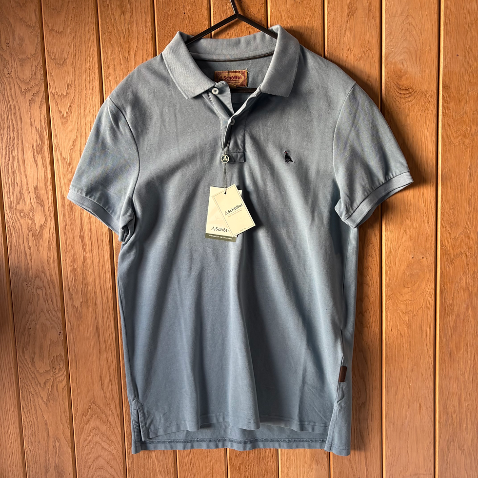 Thumbnail: BNWT Schoffel Blue Polo Shirt Size Large