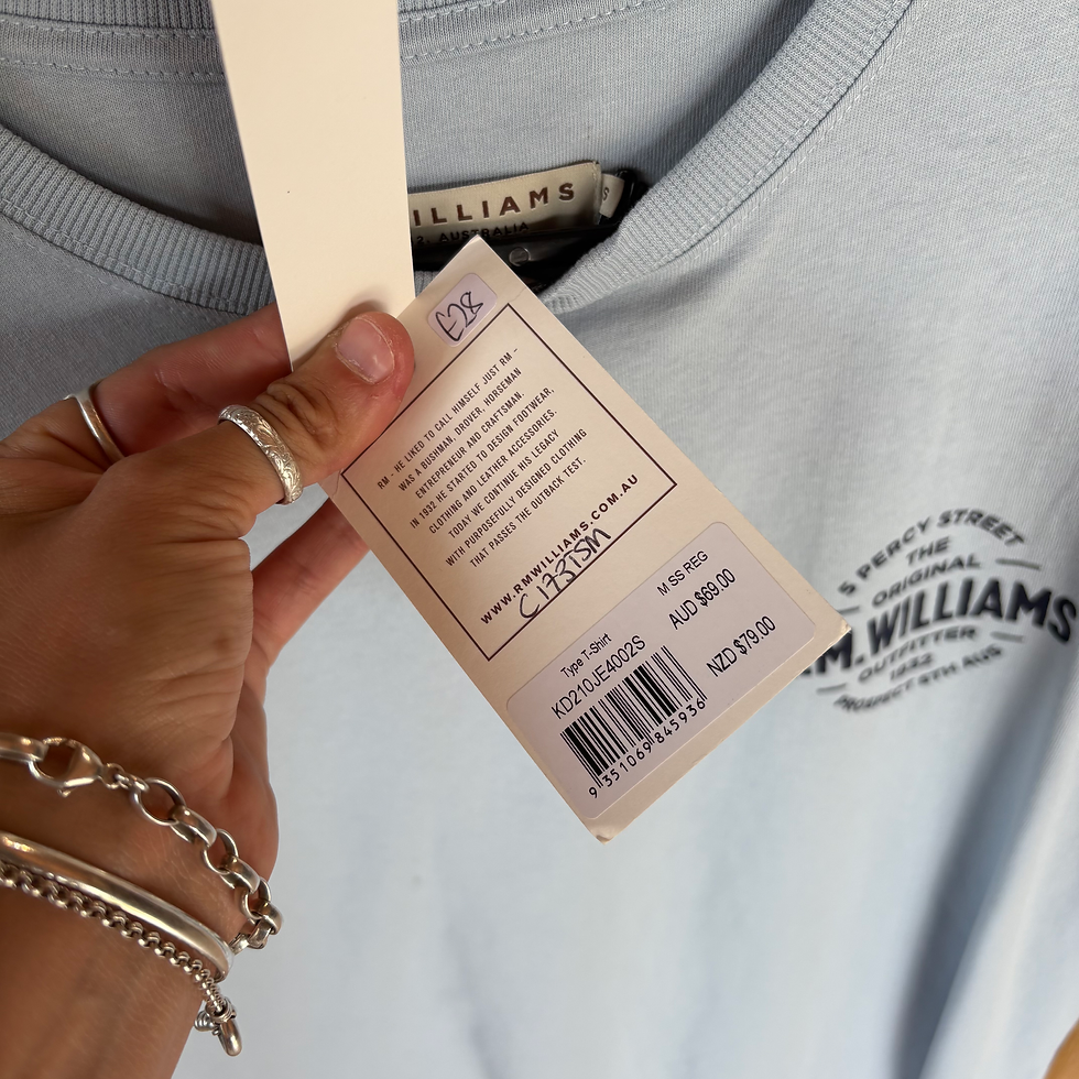 Thumbnail: BNWT RM Williams Blue T-shirt Small