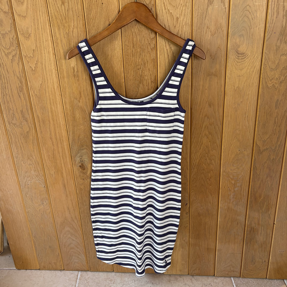 Thumbnail: Jack Wills Navy Stripe Dress Uk8