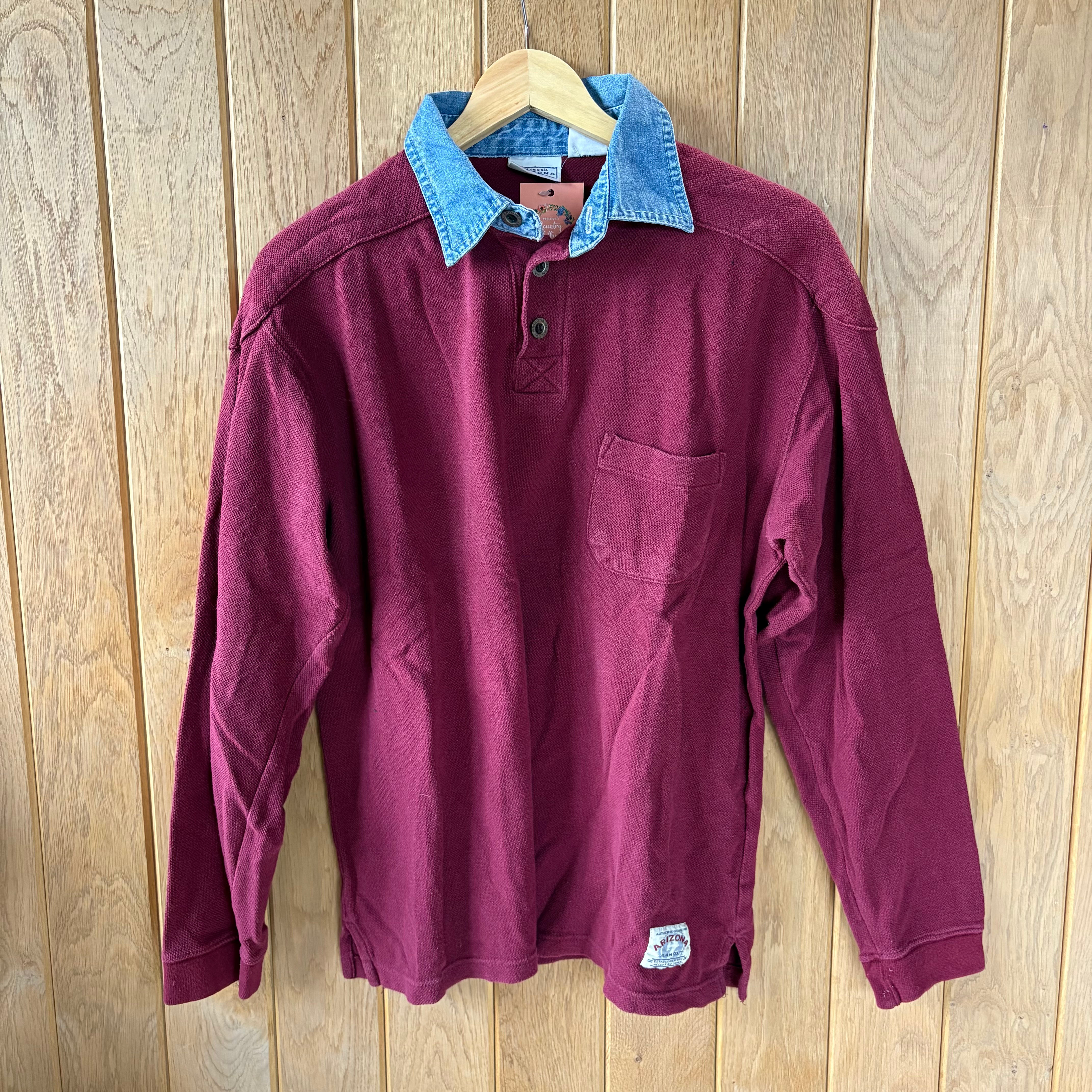 Arizona Burgundy Rugby Shirt Medium